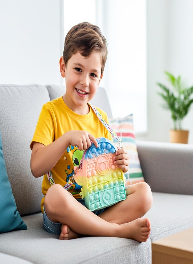 CLAPONE Poppet Pop It Toy for Kids Multicolor Fidget Toy with Popping Sounds, Sensory Toy, Stress Relief, Anxiety Relief, Daytime & Nighttime Use, Classroom (Multicolor, One Eye Monsters Pop It) - Image 1